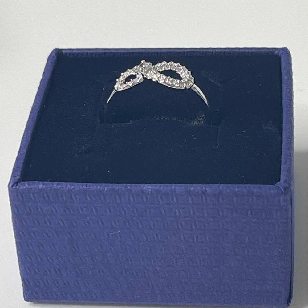 Swarovski Infinity Ring Infinity, White, Rhodium … - image 7
